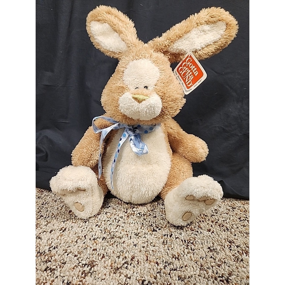 Gund JUSTABUNNY Bunny Rabbit 11" Plush  Stuffed Animal NWT‎